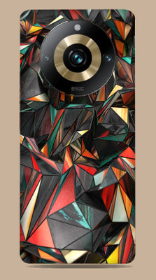 SkinoMania Realme 11 Pro Plus 5G Mobile Skin(polygon-red Multicolor Mobile Skin)