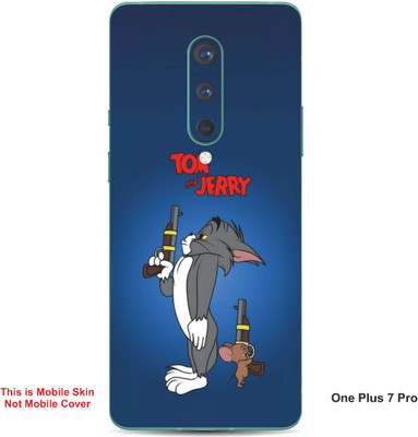 VYBE The Smart Choice One Plus 7 Pro Tom & Jerry Embossed Mobile Skin(Fun Blue 16)