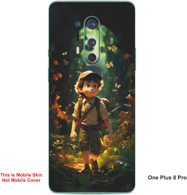 VYBE The Smart Choice One Plus 8 Pro Animated Little Boy Mobile Skin(Light Moss Green 18)