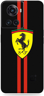 SkinoMania Oneplus 10R-5G Mobile Skin(Multicolor Ferrari Logo Image)