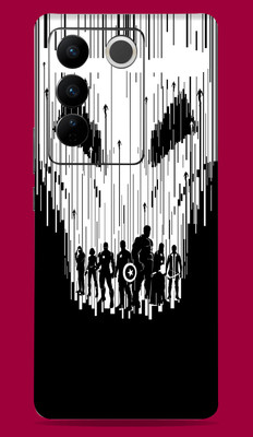 SkinoMania Vivo V27 Pro 5G Mobile Skin(Avengers-B&W)