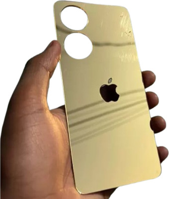 MOBIFONIC VIVO Y100 5G Glossy Golden Glass Finish Back Panel Skin with Apple Logo Mobile Skin(GOLDEN)