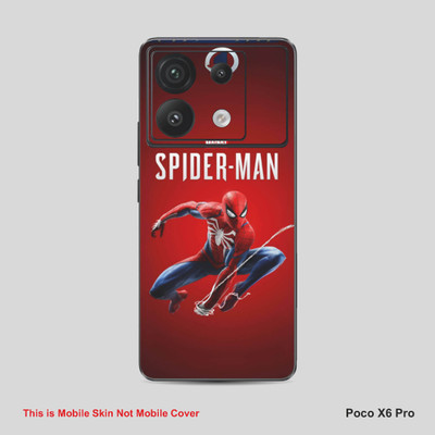 VYBE The Smart Choice Poco X6 Pro piderman Mobile Skin Mobile Skin(Red Brown A16)