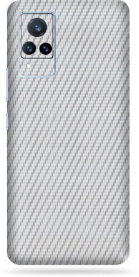 TJ CREATION Vivo V21 5g, vivo v21 5g, vivo v 21 Mobile Skin(Ultra Super Silver Carbon Fiber Skin With High Matte Finish., Mobile Skin (Back+Side+Camera))