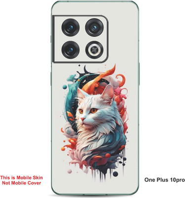 VYBE The Smart Choice One Plus 10 Pro Cat Embossed Mobile Skin(Silver Chalice 29)