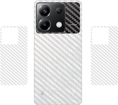 SHIVATRIX POCO X6 5G::, 3D CARBON FIBER BACK LAMINATION, (PACK OF 2) Mobile Skin(Transparent)