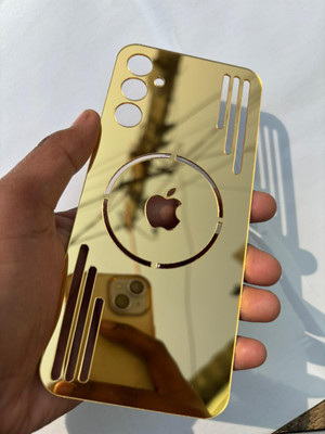 TWUAOP SAMSUNG GALAXY A14 (5G) MIRROR BACK PANNEL ACRYLIC SHEET Mobile Skin(Gold)