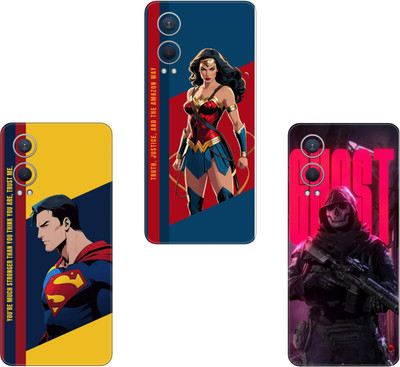 SKINADDA ONEPLUS 10R 5G COMBO(PACK OF 3)Camera&Back Protector Premium Vinyl Mobile Skin(Multicolor)