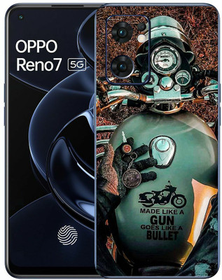 FCS Oppo Reno7 5G Printed Back Skin: Bullet Mobile Skin(Bullet Skin)