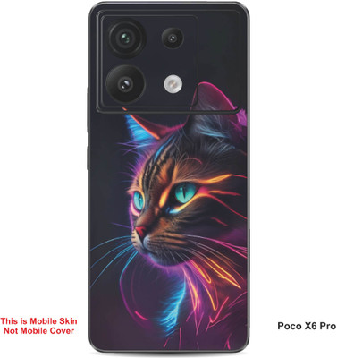 VYBE The Smart Choice Poco X6 Pro Cat Embossed Mobile Skin(Glacial Blue Ice 2)