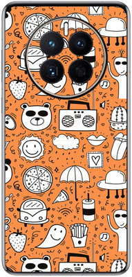 FCS Huawei Mate 50E Printed Back skin Mobile Skin(Yellow Pattern)