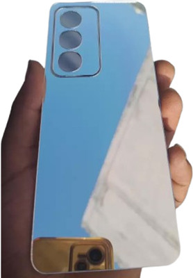Mokteck OPPO A3 PRO 5G SILVER_Glossy Glass Finish Back Panel Skin with Logo Mobile Skin(Silver)
