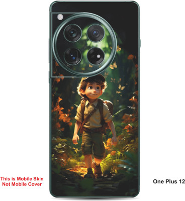 VYBE The Smart Choice One Plus 12 Animated Little Boy Mobile Skin(Light Moss Green 28)