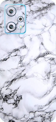 BUGGU Realme 9 Pro 5G Mobile Skin(Ultra Super Creamy White Marble Skin With High Matte Finish.)