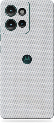 SkinoMania Motorola Edge 50 5G Mobile Skin(Silver CF)