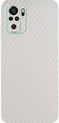 TJ CREATION Redmi Note 10s, redmi note 10s Mobile Skin(Ultra Super White Carbon Fiber Skin With High Matte Finish., Mobile Skin (Back+Side+Camera))