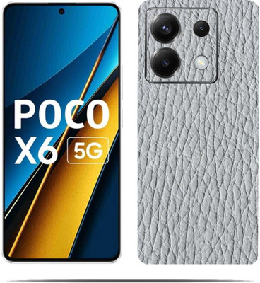 BugguSkin POCO X6 5G Mobile Skin(Ultra Super Grey Dark Skin With HiighQuality MatteFinish_thanks)