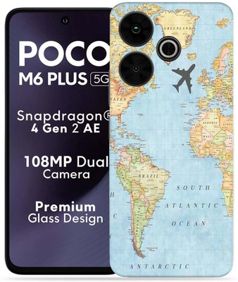 OggyBaba OggyBaba Poco M6 Plus 5g Mobile Skin(Word Map)