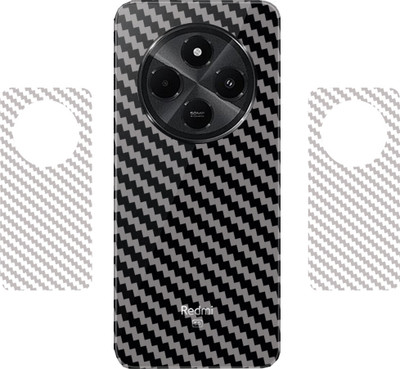 SHIVATRIX REDMI A4 5G, 3D CARBON FIBER ULTRA THIN BACK LAMINATION, (PACK OF 2) Mobile Skin(Transparent)