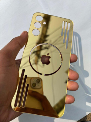TWUAOP SAMSUNG GALAXY A55 5G ACRYLIC MIRROR BACK PANNEL MERO APPLE Mobile Skin(Gold)