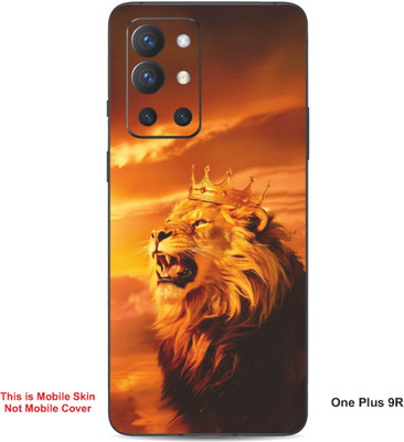 VYBE The Smart Choice One Plus 9R Lion Embossed Mobile Skin(Brownish Orange 27)