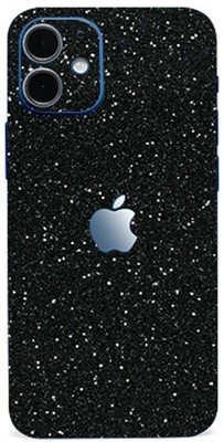 AsSkin Apple iPhone 12 Mobile Skin(Sparkle Black Gliter Skin With High Matte Finish)