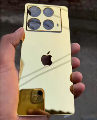 Mokteck INFINIX NOTE 40 5G GOLD_Glossy Glass Finish Back Panel Skin with Logo Mobile Skin(Gold)