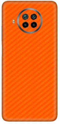 Vcare GadGets Mi 10 T Lite Mobile Skin(Fiber Carbon Orange)
