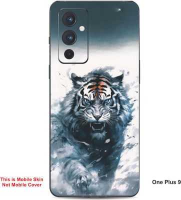 VYBE The Smart Choice One Plus 9 Tiger Embossed Mobile Skin(Titan White 25)