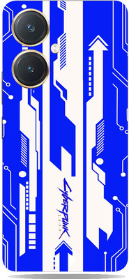 SkinoMania Vivo y27 Mobile Skin(Blue-Cyberpunk Multicolor Mobile Skin)