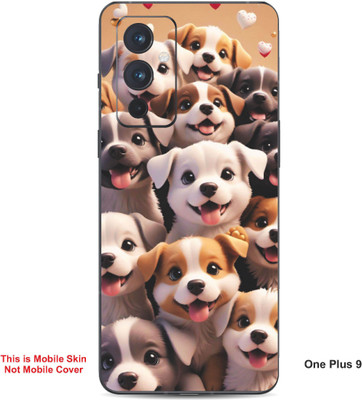 VYBE The Smart Choice One Plus 9 Dog Embossed Mobile Skin(Desert Sand 25)