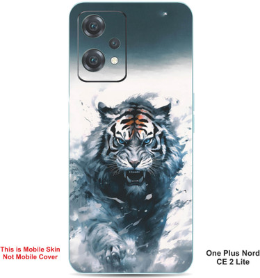 VYBE The Smart Choice One Plus Nord CE 2 Lite Tiger Embossed Mobile Skin(Titan White 39)