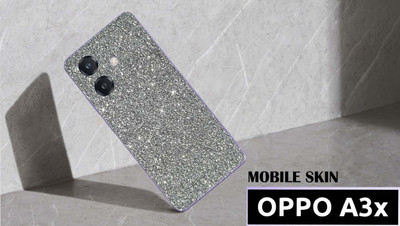 BugguSkin OPPO A3x 5G Mobile Skin(Ulltra Super Sparkling Grey Glitter Skin With High Matte Finish., Mobile Skin (Back+Side+Camera))