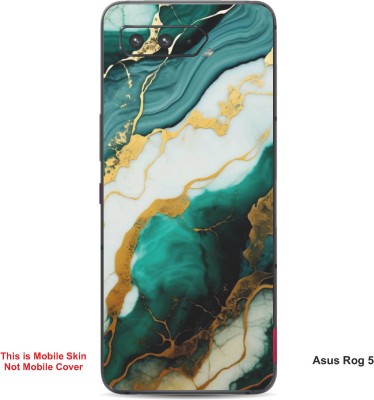 VYBE The Smart Choice Asus Rog 5 Abstract Embossed Mobile Skin(Sea Turtle Green 1)