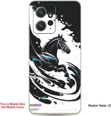 VYBE The Smart Choice Redmi Note 12 Horse Embossed Mobile Skin(Milk White 21)