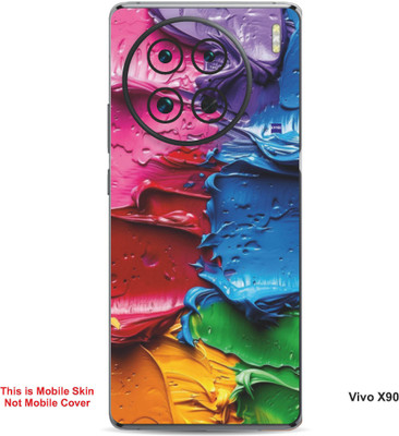 VYBE The Smart Choice Vivo X90 Art Embossed Mobile Skin(Burnt Umber 16)