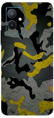 LAMHA Vivo T1 5G, Vivo T1 5g Mobile Skin(Ultra Super Yellow Camouflage With High Matte Finish.)