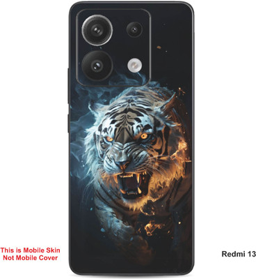 VYBE The Smart Choice Redmi 13 Tiger Embossed Mobile Skin(Congo Brow 10)