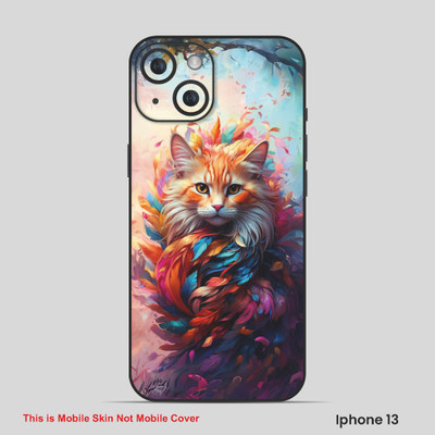 VYBE The Smart Choice iPhone 13 Cat Embossed Mobile Skin(Wine Berry 3)