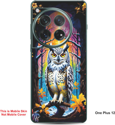 VYBE The Smart Choice One Plus 12 Owl Embossed Mobile Skin(Golden Brown 34)