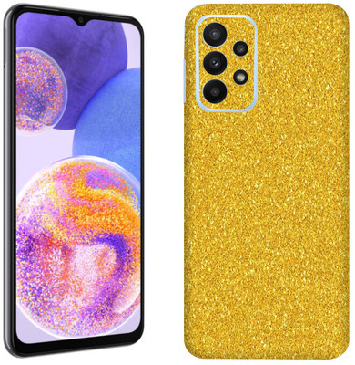 Skinex Samsung Galaxy A23 5G, Golden Gliter Mobile Skin(Multicolor Mobile Skin With camera protector (Back + Camera + Side))