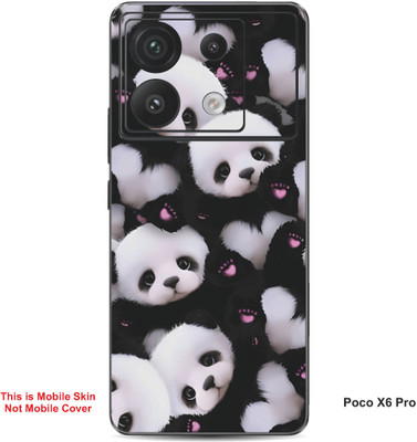 VYBE The Smart Choice Poco X6 Pro Panda Embossed Mobile Skin(Black & White 2)