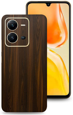 WeCre8 Skin's Vivo V25 5G Mobile Skin(Mahogany Wood Multicolor Mobile Skin With Cleaning Wipe)