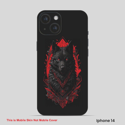 VYBE The Smart Choice iPhone 14 Wolf Embossed Mobile Skin(Rose Madder 5)
