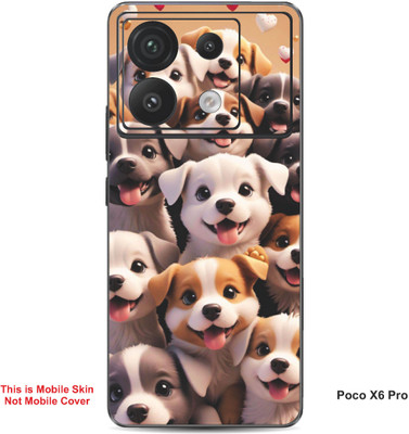 VYBE The Smart Choice Poco X6 Pro Dog Embossed Mobile Skin(Desert Sand 2)