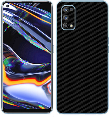 candeal mart Realme 7 Pro carbon fiber 3D back skin / sticker wrap / Protective film Mobile Skin(Black)
