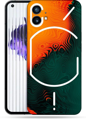 WeCre8 Skin's Nothing Phone 1 Mobile Skin(Orange Green Abstract Multicolor Mobile Skin With Cleaning Wipe)