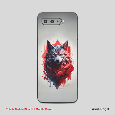 VYBE The Smart Choice Asus Rog 3 Animal Mobile Skin Mobile Skin(Dusty Grey, Pastel Red 2)