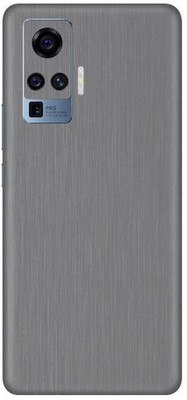 Vcare GadGets Vivo X50 Pro Mobile Skin(Brushed Silver)