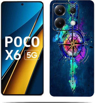 BugguSkin POCO X6 5G Mobile Skin(Ultra Super Dark Multicolour Skin With HiighQuality MatteFinish_thanks)